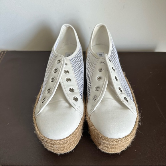 Steve Madden Mars Espadrilles Platform Sneakers White Women’s - Picture 3 of 13